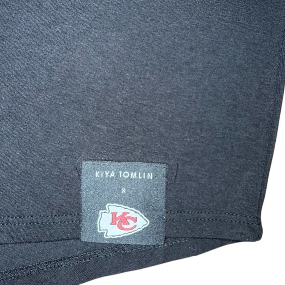 KIYA TOMLIN Black Kansas City Chiefs Cut Out Tri-Blend Shirt - XXL Black - Picture 7 of 15